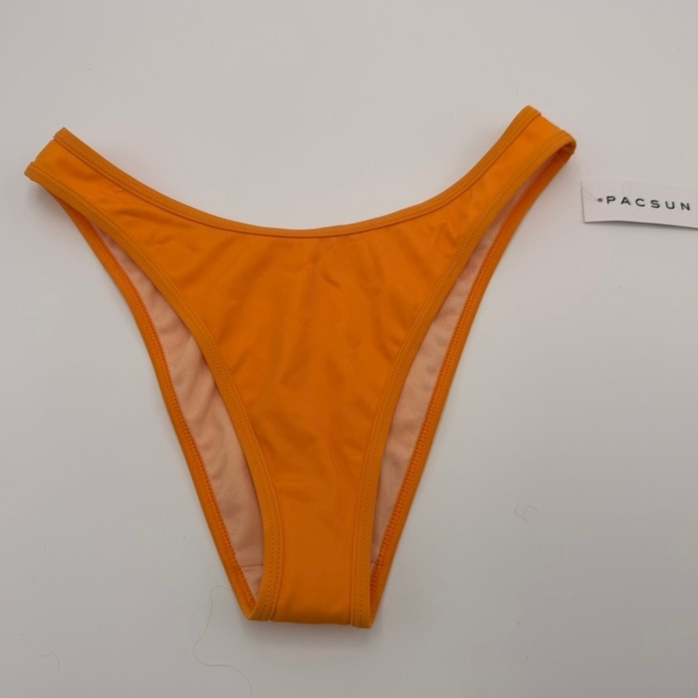 LA Hearts‎ PacSun Bikini Bottoms Womens Medium Orange NWT High Cut Swim 45118